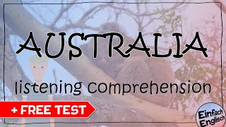 AUSTRALIA  listening comprehension 👂  test ✏️  Einfach Englisch [upl. by Hplodnar21]