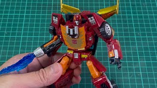 Transformers TakaraTomy Henkei Henkei C05 Hot Rodimus Robot mode to Racecar mode [upl. by D'Arcy]