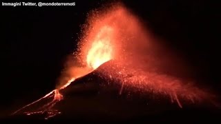 Nuova eruzione dell’Etna la dedica dell’Ingv a Battiato «È il saluto del vulcano al maestro» [upl. by Oirtemed]