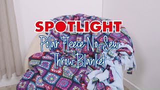 Polar Fleece NoSew Throw Blanket [upl. by Yrelbmik201]