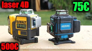 un niveau laser 4D 360° à 75€ ca vaut quoi  KEZERS ALIEXPRESS vs DEWALT vs POPOMAN Laser level [upl. by Peters]