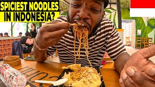 I Tried The Spiciest Noodles in Indonesia 🇮🇩 [upl. by Cinamod]