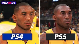 NBA 2K24 PS5 vs PS4 Comparison  Face Graphics amp Gameplay  Next Gen vs Current Gen [upl. by Gent118]