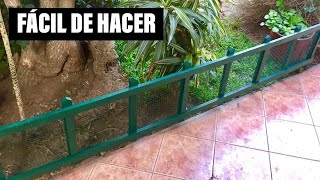 Construyendo un cercado de madera con malla para el jardin [upl. by Sugna678]