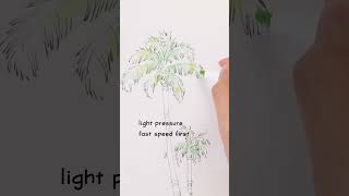 How to Draw Palm Tree with Marker and Pen [upl. by Prudence]