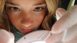 ASMR DENTIST TEETH SCRAPING amp EXAM CLEANING Roleplay Gloves Light [upl. by Kolb]