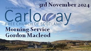 Jonah 113 Gordon Macleod Morning Service 03112024 [upl. by Raynold]