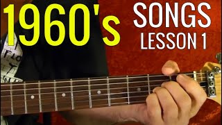 1960s POPULAR ROCK SONGS  Guitar Lesson [upl. by Anirtruc]