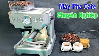 Đập Hộp và Test thử Máy Pha Cà Phê Chuyên Nghiệp Kèm Xay Hạt Cafe BlitzHome BHCMM5 [upl. by Nidnerb]