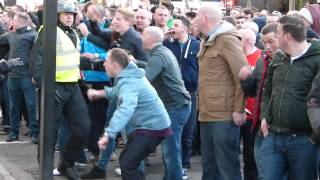 Sunderland fans leaving St James Park Newcastle 2014 [upl. by Ammadis667]