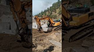 Block🔥🥰 granitestone excavator heavyequipment youtubeshorts [upl. by Rolyat]