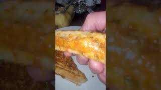 Bolognese sauce grilled cheese amazing Italian mozzarella garlic [upl. by Mountfort]