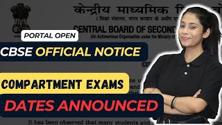 Compartment amp Improvement Exam Date Sheet Released 2024  CBSE Latest update [upl. by Esirehs]