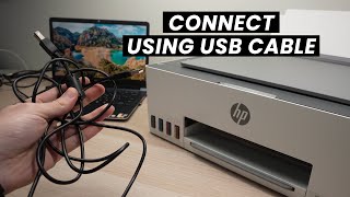 HP Smart Tank 5101 Printer How to Setup With USB Cable [upl. by Salvadore379]