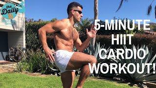 5MINUTE HIIT CARDIO CIRCUIT  BJ Gaddour Mens Health Workout [upl. by Maxantia673]