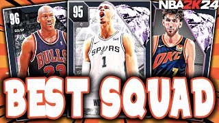 THE BEST SQUAD YOU CAN MAKE IN NBA 2K24 MyTEAM WIN EVERY GAME USING THIS OVERPOWERED LINEUP [upl. by Burck265]