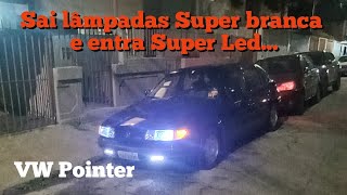 VW POINTER sai lâmpadas Super Brancas entra Super Led [upl. by Aitret597]