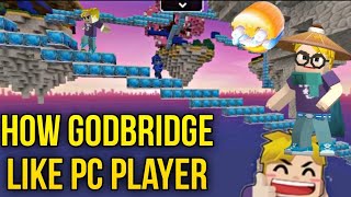 How GodbridgeJumpbridge in Bedwars like pc player  Mobile bridge with low cps  viral blockmango [upl. by Nosle]