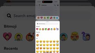 Emoji reactions in SnapChat Plus  how to react to chats with emojis [upl. by Eirrac]