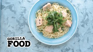 GORILLA Rezept  LachsSpaghetti mit Rucola 19 [upl. by Uttica]