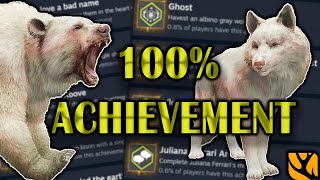 I GOT 100 ACHIEVEMENT IN THE HUNTER CALL OF THE WILD 160 ACHIEVEMENTS COMPLETED STORY SPOILERS [upl. by Nnyla]