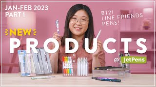 What’s NEW at JetPens  JanFeb 2023 STATIONERY Roundup New BT21 Line Friends Pens [upl. by Ultun]