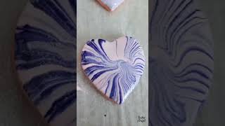 Satisfying Cookie Decorating  How to dip cookies  Marbled royal icing effect Shorts [upl. by Wrigley484]