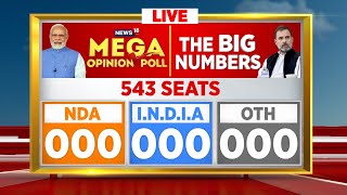 Mega Opinion Poll LIVE  BJPs Clean Sweep In Hindi Heartland   Lok Sabha Elections 2024 Updates [upl. by Yelahc]