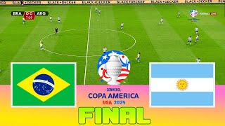 BRAZIL vs ARGENTINA  Final Copa America 2024  Full Match All Goals  Football Match [upl. by Beckie846]