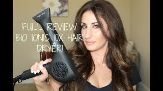 FULL REVIEW  BIO IONIC 10X PRO ULTRALIGHT SPEED HAIR DRYER  BETTER THAN T3 [upl. by Had]