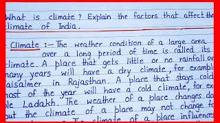 What Affects Our CLIMATE  जलवायु को प्रभावित करने वाले कारक [upl. by Ecaroh]