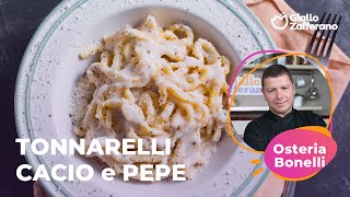 TONNARELLI CACIO e PEPE la RICETTA TRADIZIONALE dellOsteria Bonelli😋🍝 [upl. by Nagek]