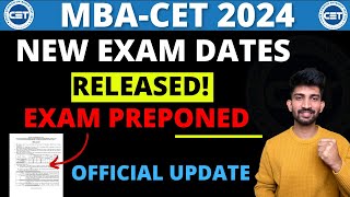 MBACET 2024 Exam Dates Preponed  MBACET Updated Tentative Dates 2024 [upl. by Tneciv]