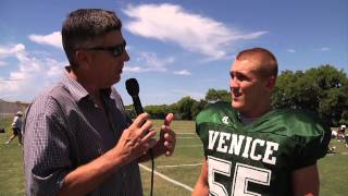 HT prep football interview Venices Harrison Miller [upl. by Neerac]