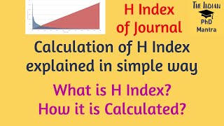 What is h index in hindi  h index calculation  h index explainedH index meaning  h index journal [upl. by Nennerb]