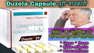 Duzela 20 Capsule Review  Duloxetine Capsule  Uses  Dose  Sideeffects  Precaution [upl. by Artur]