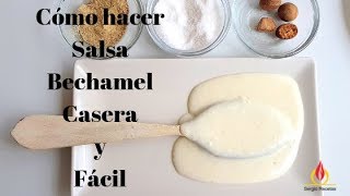 Cómo hacer salsa bechamel casera y fácil Las 5 salsas madre [upl. by Annahsirhc]