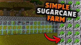 Simple 121 Sugarcane Farm in Minecraft Bedrock MCPEXboxPSSwitchPC [upl. by Drugge]