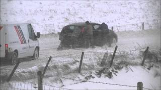 Car Gets Stuck In Drifting Snow [upl. by Urana143]