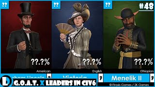 Greatest Leaders in Civ6 of All Time  2024  Sid Meiers Civilization VI  GOAT  EP48 [upl. by Nalac]