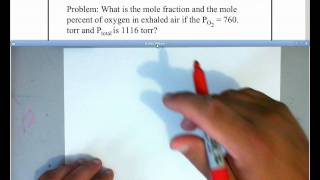 Mole Fraction and Mole Percent  Given Partial Pressures and Total Pressures wwwwhitwellhighcom [upl. by Akemad666]