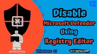 Disable Microsoft Defender Using the Registry Editor [upl. by Maggy]