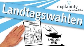 Landtagswahlen einfach erklärt explainity® Erklärvideo [upl. by Aititel]