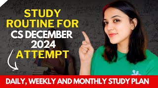 How to START STUDYING for DEC 2024 CS executive attempt  Study Routine  AlR  Neha Patel [upl. by Korten]