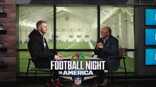 Aidan Hutchinson Surreal to win with hometown Detroit Lions FULL INTERVIEW  FNIA  NFL on NBC [upl. by Aneerahs]