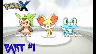 Pokemon X 3DS Part 1 Arrival in Kalos Region  Choosing Chespin [upl. by Yrellih]