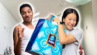 Heres what I got from the Aldi Grand Opening  My Husband reacts to it [upl. by Tita]