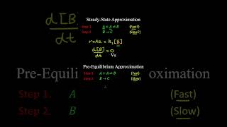 Steady State Approximation Vs PreEquilibrium Approximation Rate Law Kinetics  Chemistry [upl. by Amada248]