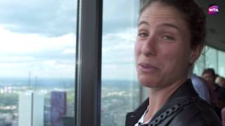 Johanna Konta Visits Toronto’s CN Tower [upl. by Adyeren]