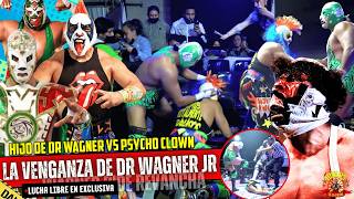 ¡CAERÁ UNA MÁSCARA LUCHA EN JAULA PSYCHO CLOWN VS HIJO DE DR WAGNER  EL RETO ESTA HECHO aaa [upl. by Timothea]